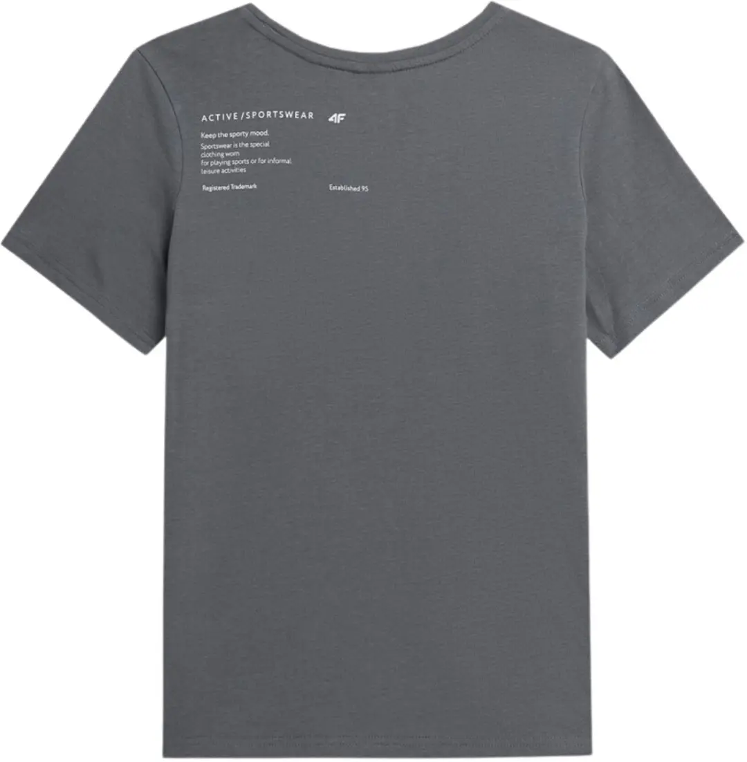 4F Dames T-Shirt Korte Mouwen - Antraciet - XL - afbeelding 3 van 6