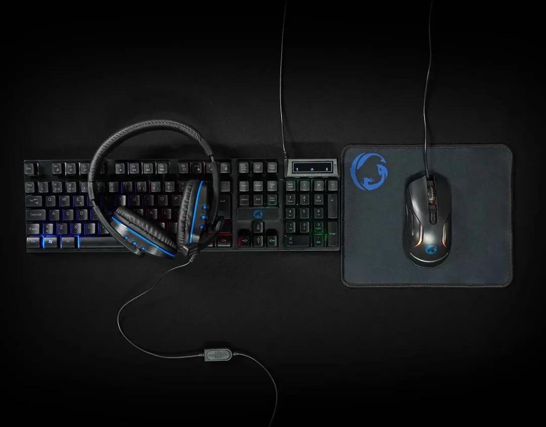 Nedis GCK51110BKND PC Gaming Set 5-in-1 - Zwart