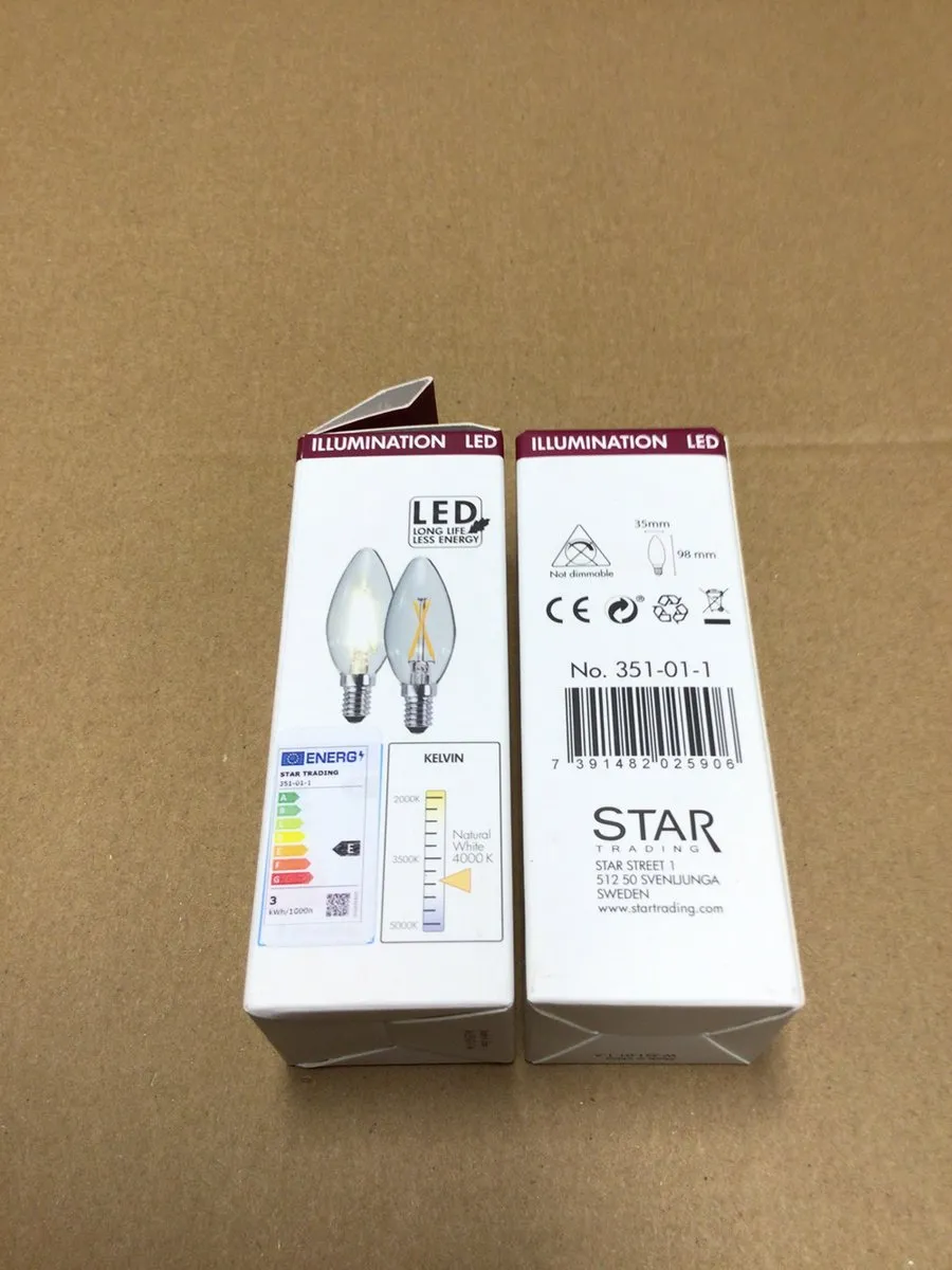 Star Trading Kaarslamp E14 2.3W Koel Wit - Helder