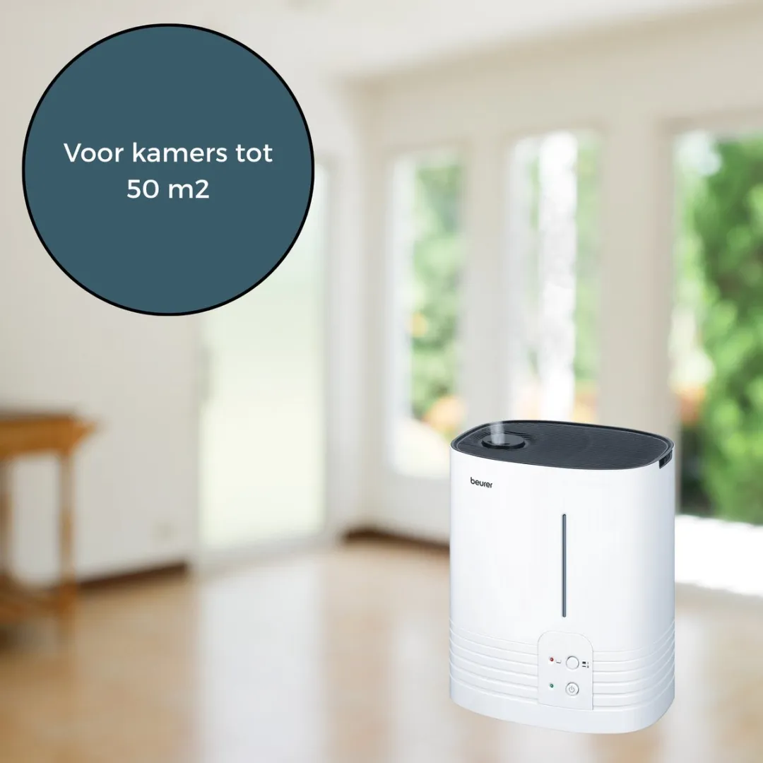 Beurer LB 55 Luchtbevochtiger – Warmwater verdamping – Tot 50 m2 – 6 L waterreservoir – 2 Standen – 3 Jaar garantie - Wit