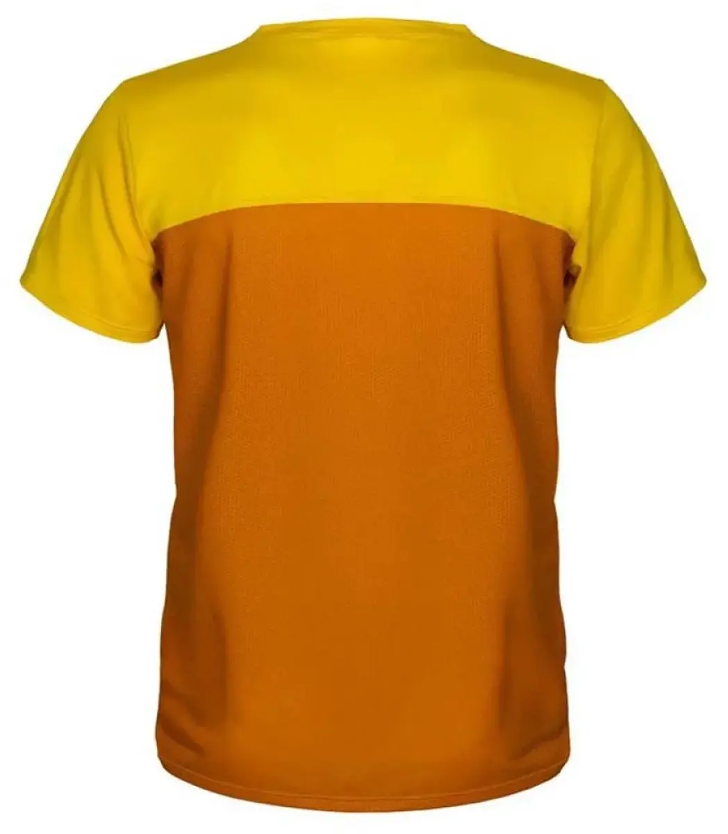 226ERS Color Block T-shirt Korte Mouw - Geel - S - afbeelding 3 van 6