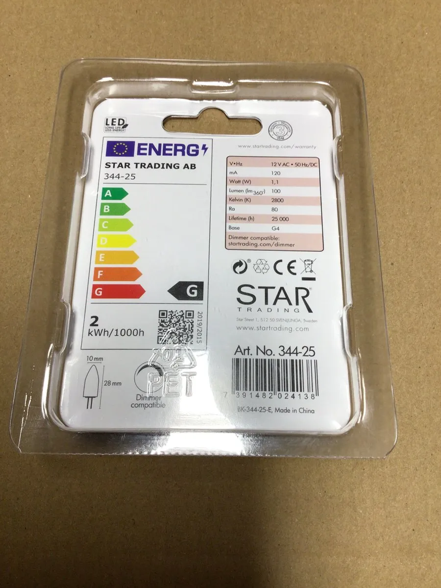 Star Trading Capsule Steeklampje G4 1.1W Extra Warm Wit - Mat