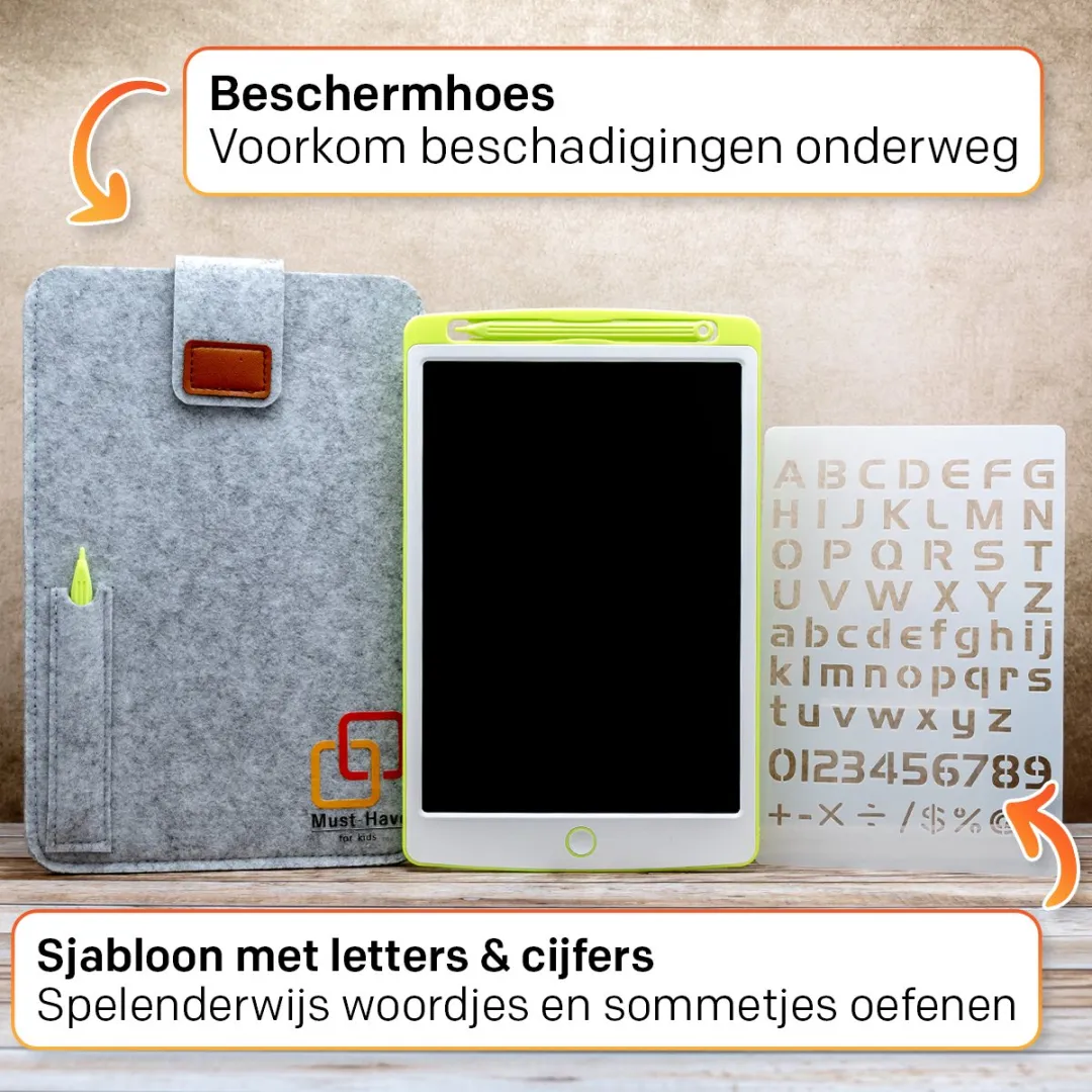LCD Tekentablet Kinderen "Groen" 10 inch - Stem Speelgoed 4 Jaar - 5 jaar - 6 jaar - Drawing Tablet - Educatief Speelgoed - Interactief Speelgoed 3 Jaar - Duurzaam Speelgoed - Peuter Tablet - Tekenspullen - Tekenset - Kleine Cadeautjes Kinderen