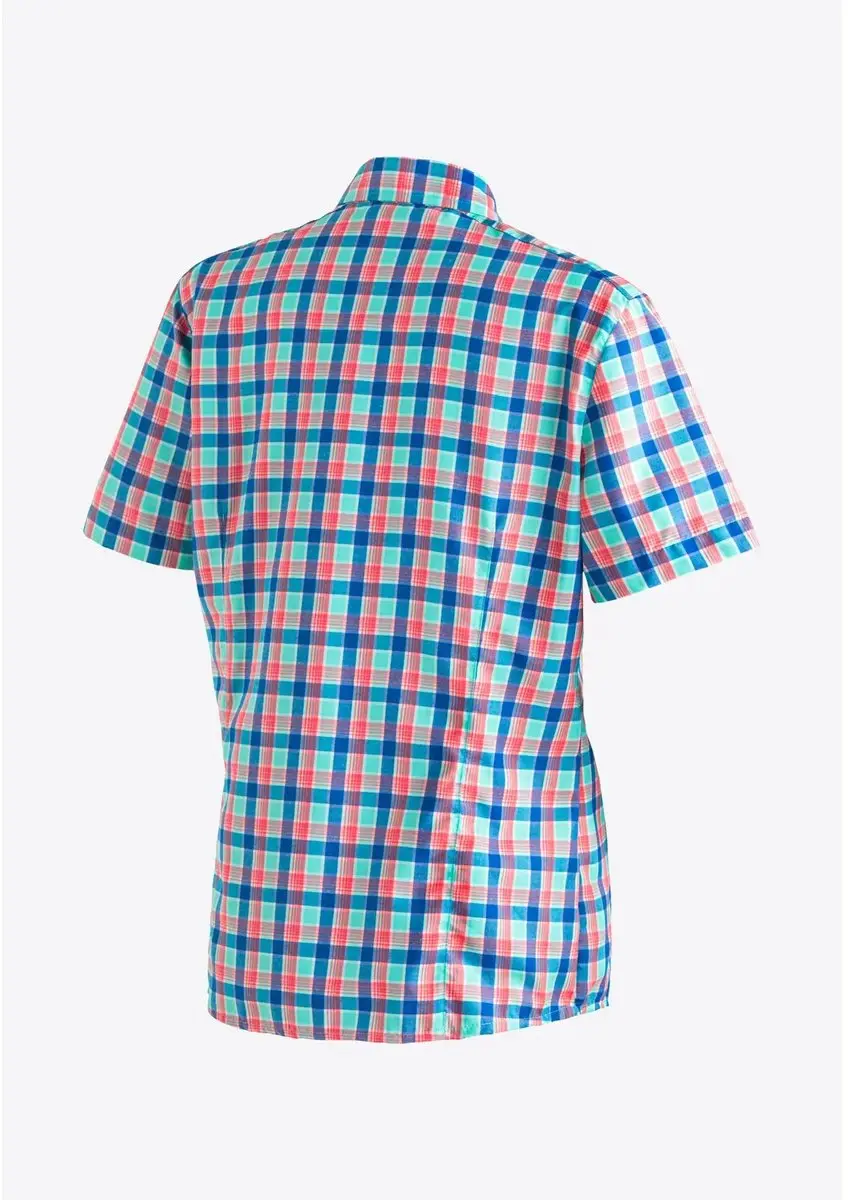Maier Sports Philina Vrouwenblouse - Lilac Berry Yellow Check - afbeelding 5 van 6