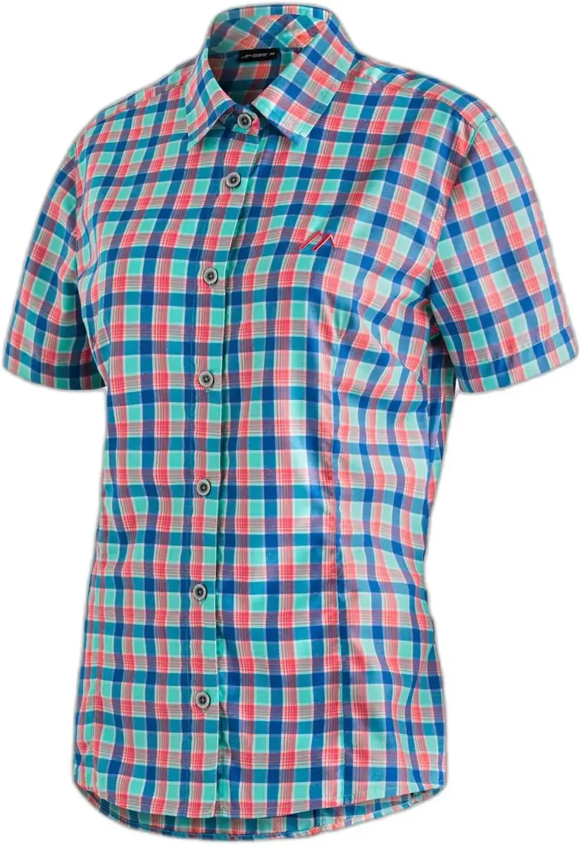 Maier Sports Philina Vrouwenblouse - Lilac Berry Yellow Check - afbeelding 4 van 6