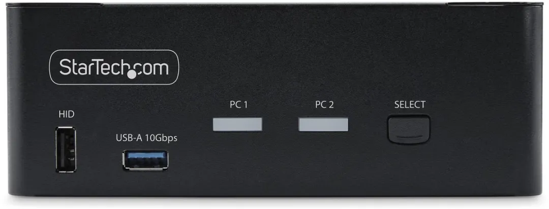 Startech P2CDD143-KVM-Switch Dual-Monitor DisplayPort - 8K 60Hz / 4K 144Hz - Zwart