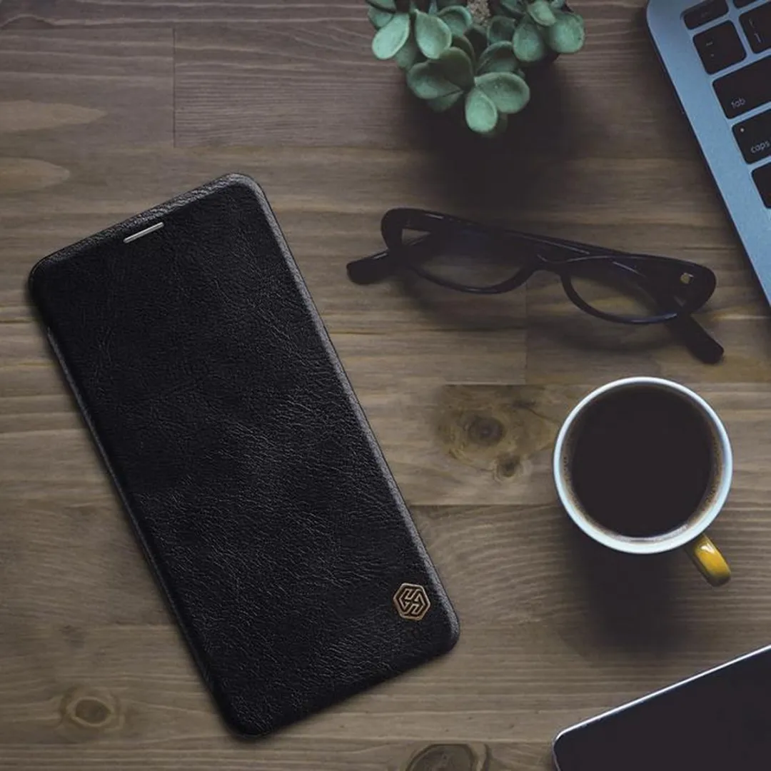 Nillkin Qin PU Leather Book Case Samsung Galaxy A9 (2018) - Zwart - afbeelding 4 van 4