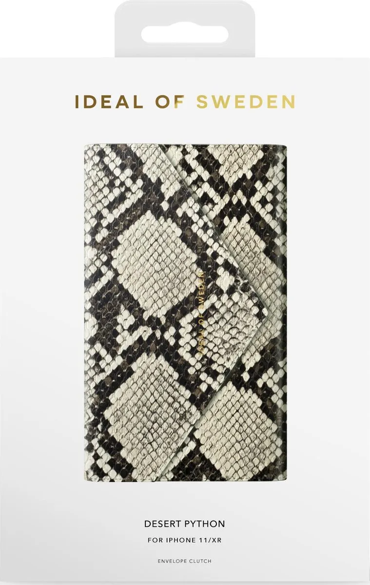 iDeal of Sweden Envelope Clutch iPhone 11/XR - 3 Pasjes - Desert Python