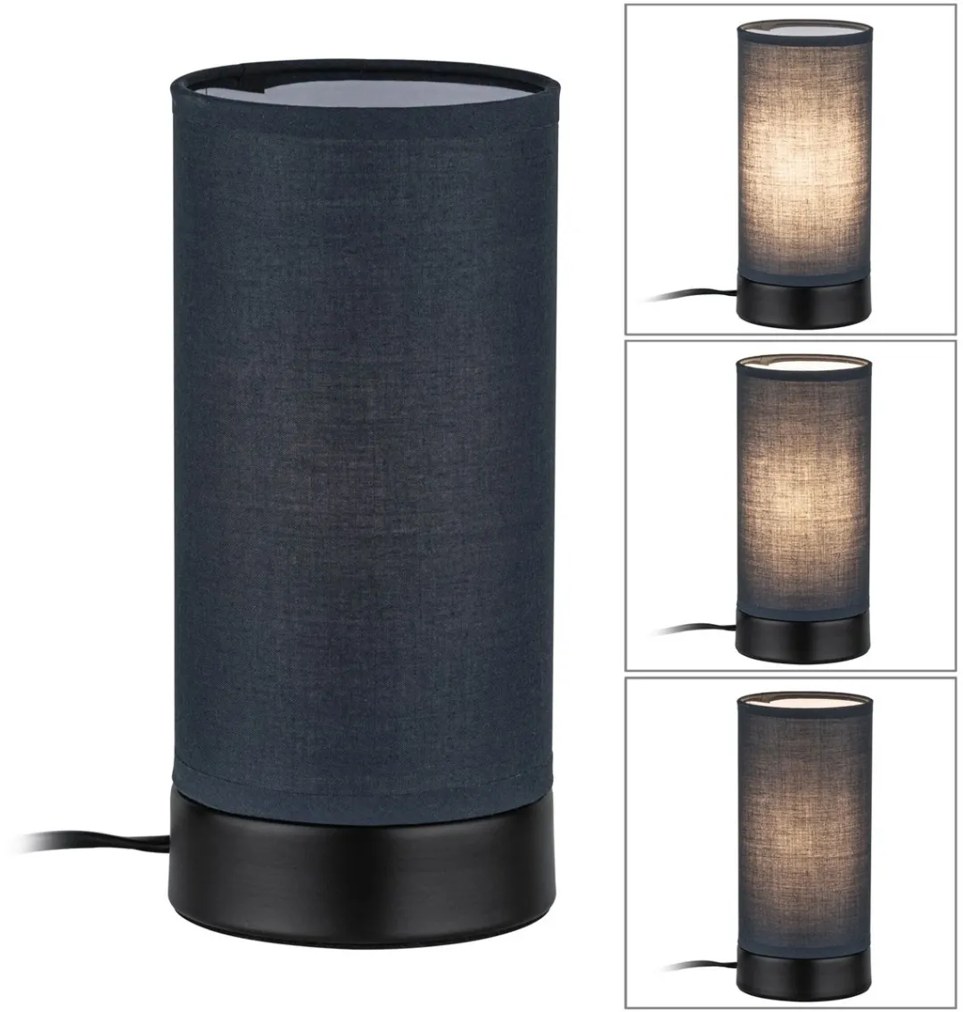 Paulmann LED Tafellamp Pia E14 25W - Zwart mat