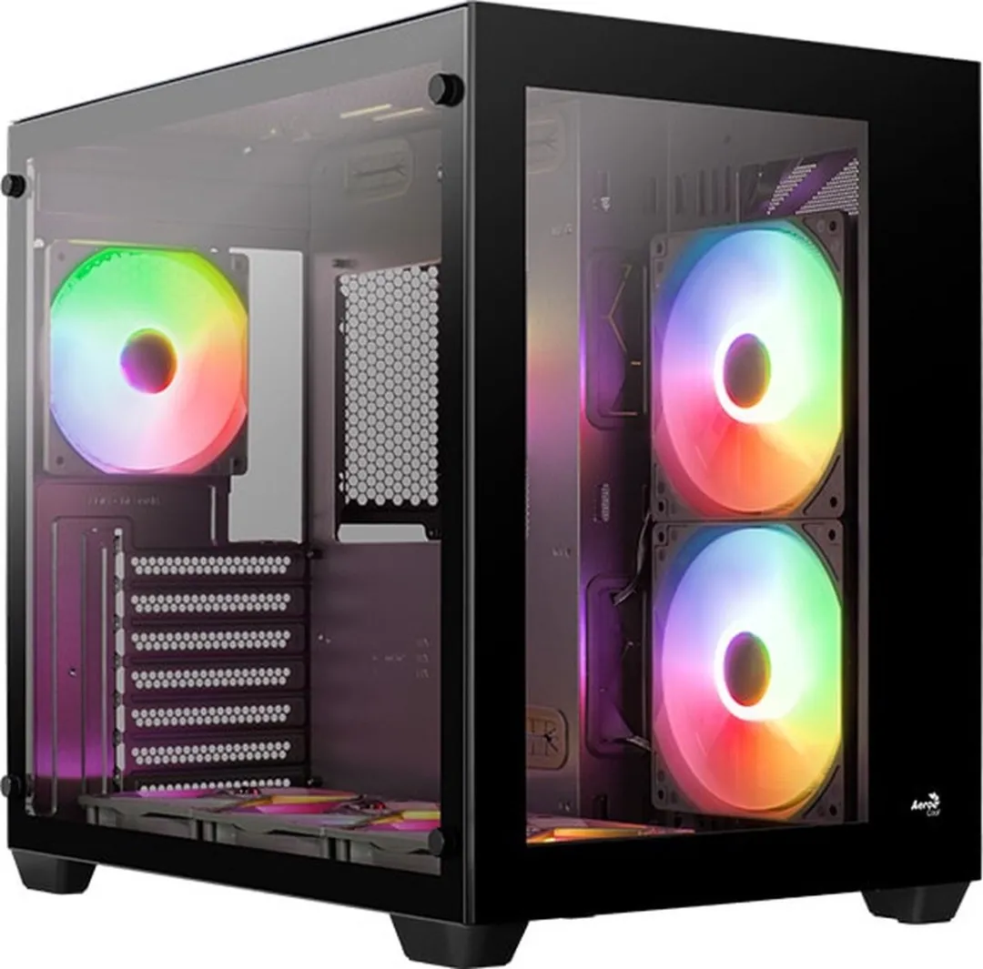 Aerocool Dryft G v2 PC-behuizing - Zwart - ATX - 6 Ventilatoren