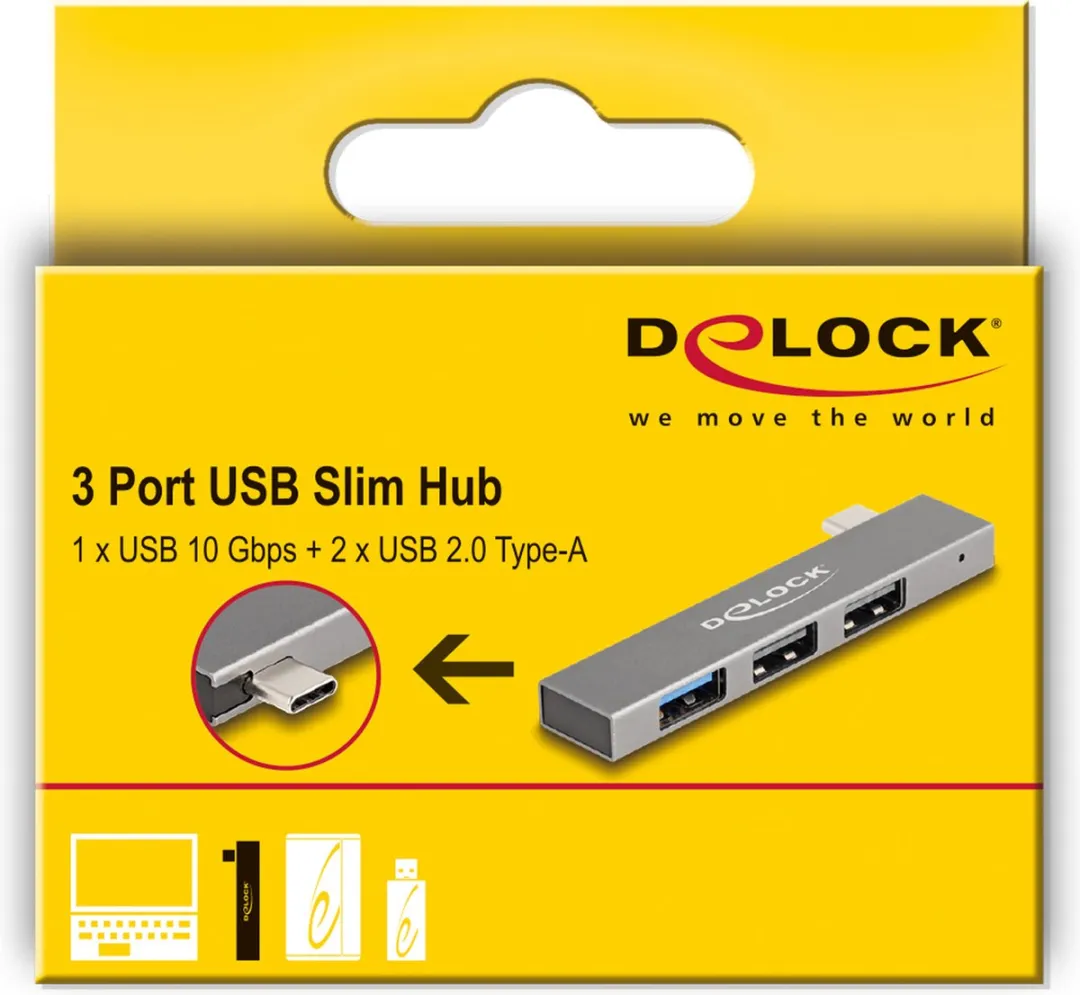 Delock 64274 Laptopdock USB 3.2 Gen 2 - Grijs