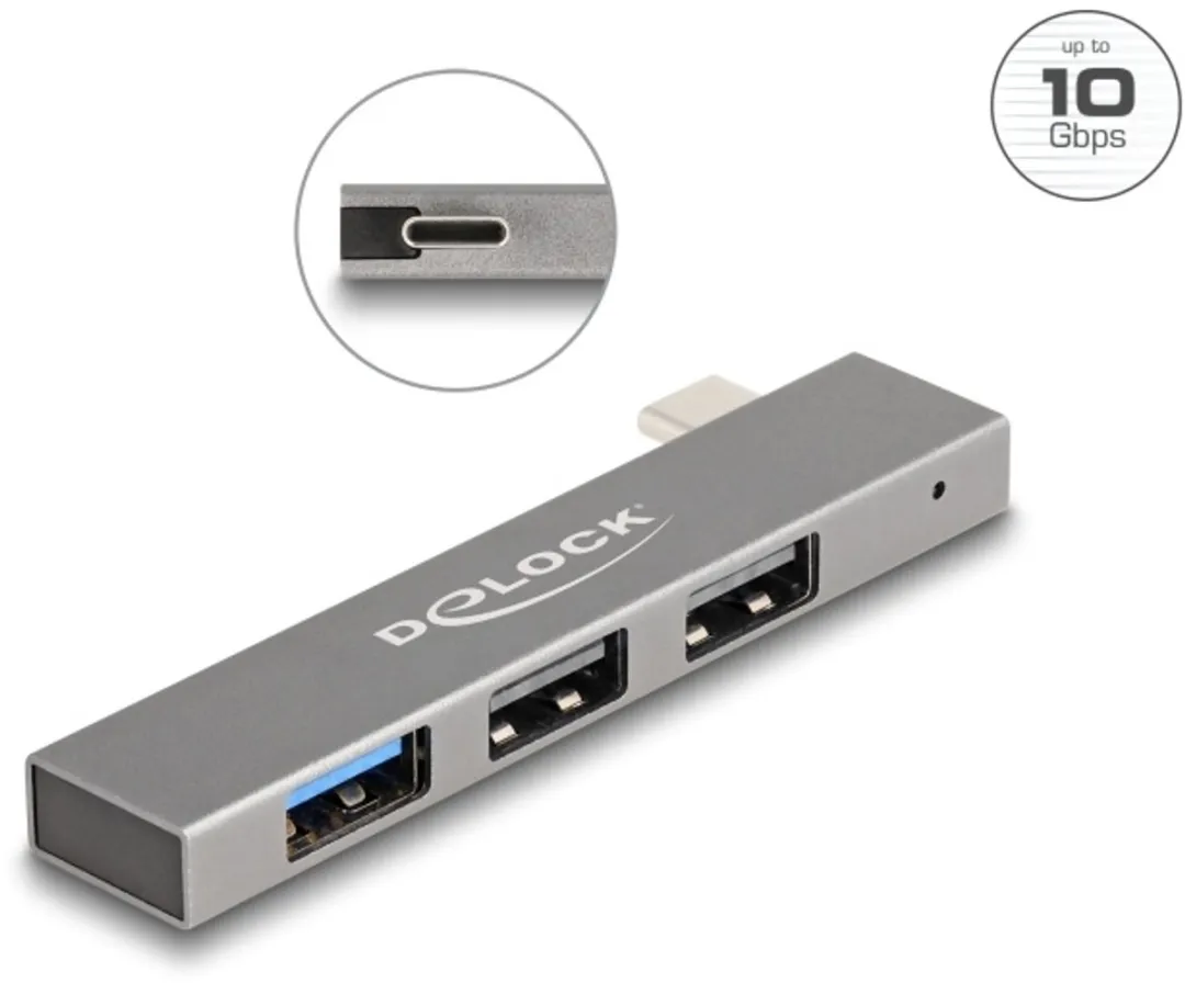 Delock 64274 Laptopdock USB 3.2 Gen 2 - Grijs