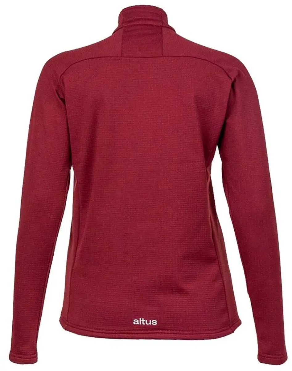 Altus Malaren Half Rits Shirt Lange Mouw - Burgundy - M - afbeelding 4 van 4