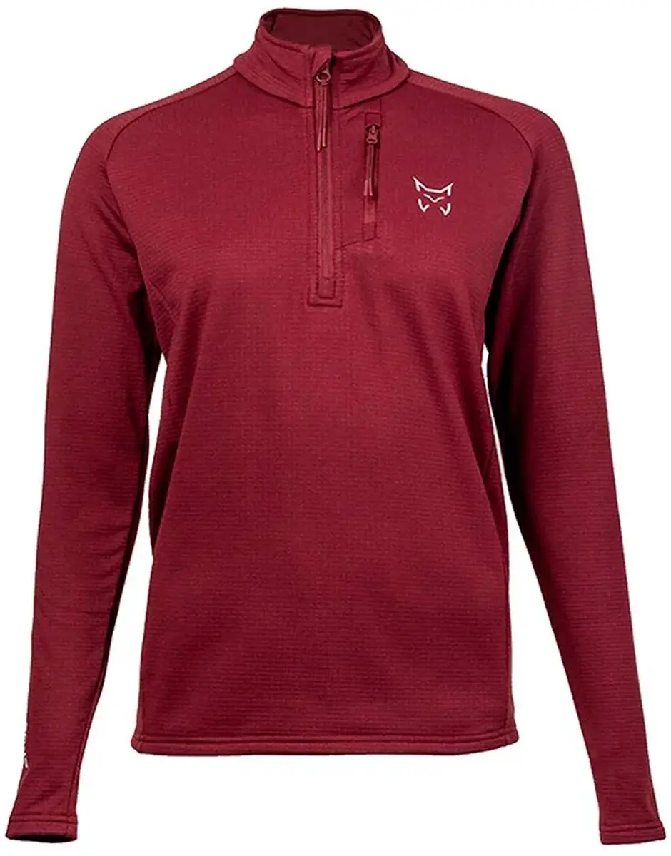 Altus Malaren Half Rits Shirt Lange Mouw - Burgundy - M - afbeelding 2 van 4
