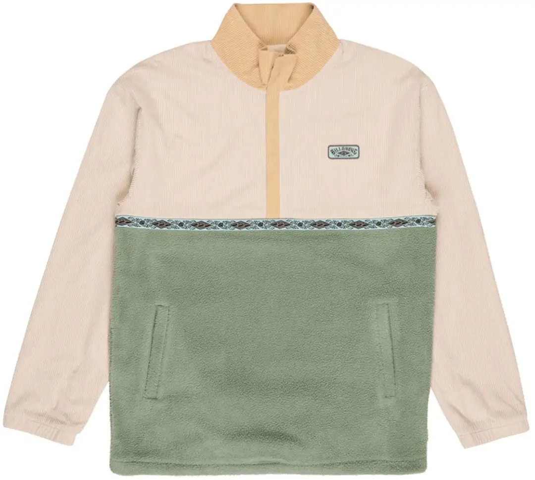 Billabong Space Lobster Half Zip Fleece - Khaki - S