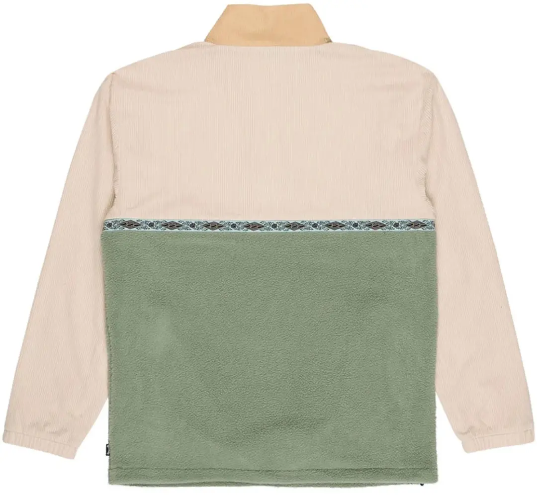 Billabong Space Lobster Half Zip Fleece - Khaki - S - afbeelding 2 van 2