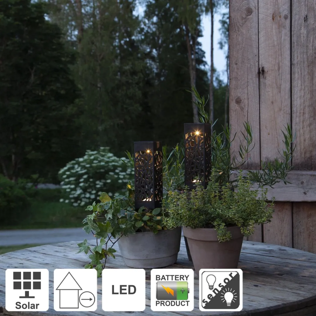 Star Trading Izola LED Tuinpadverlichting - 2 Stuks - Zwart