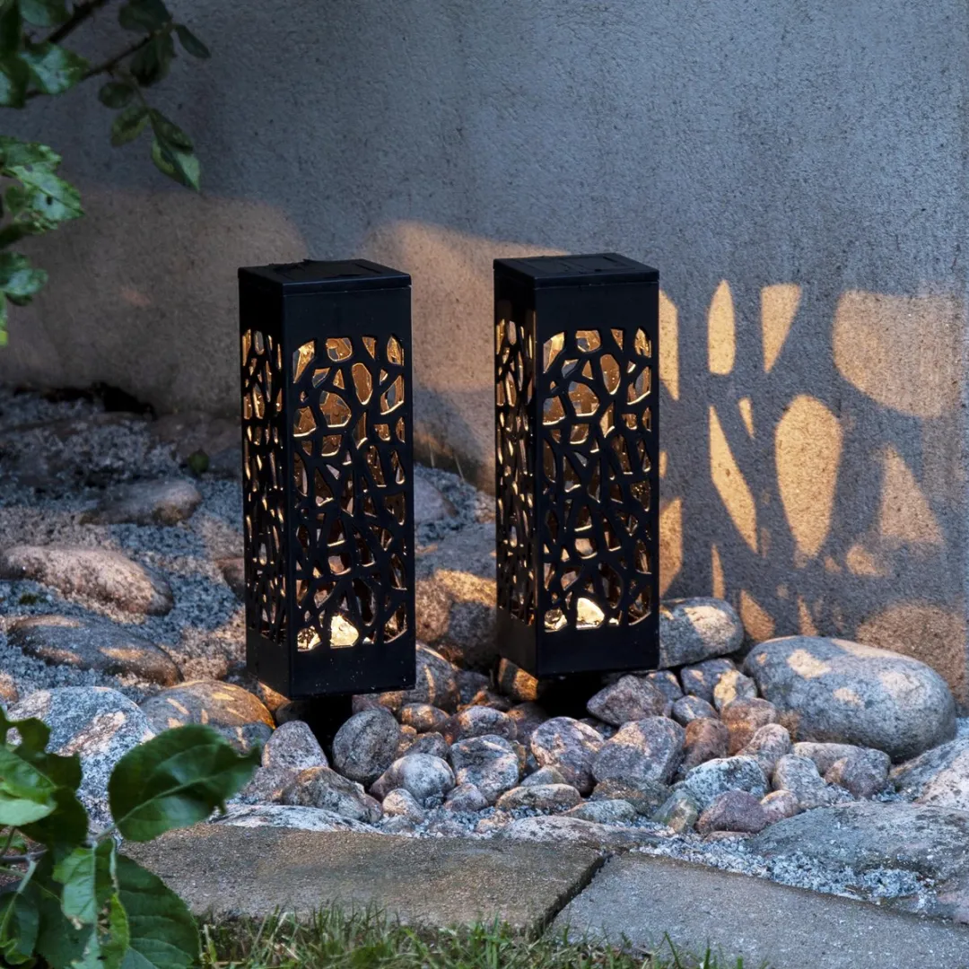 Star Trading Izola LED Tuinpadverlichting - 2 Stuks - Zwart