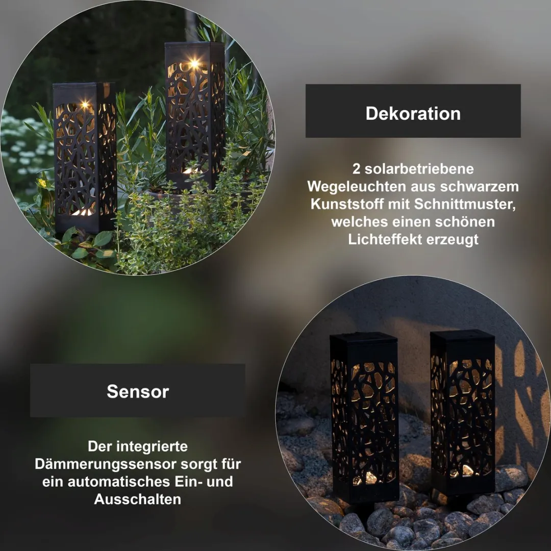 Star Trading Izola LED Tuinpadverlichting - 2 Stuks - Zwart