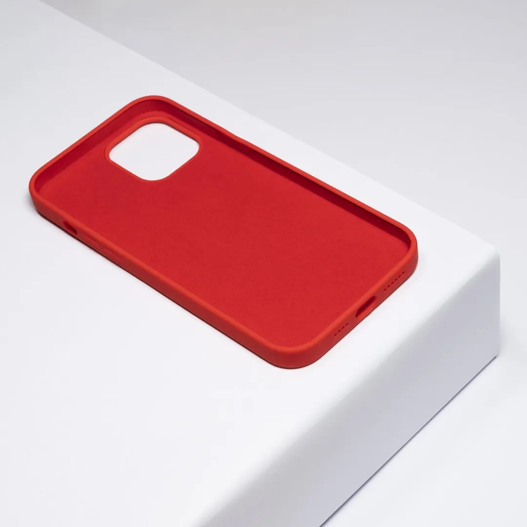 BMAX Siliconen Hoesje iPhone 12 Pro Max - Rood - BMAX8832499