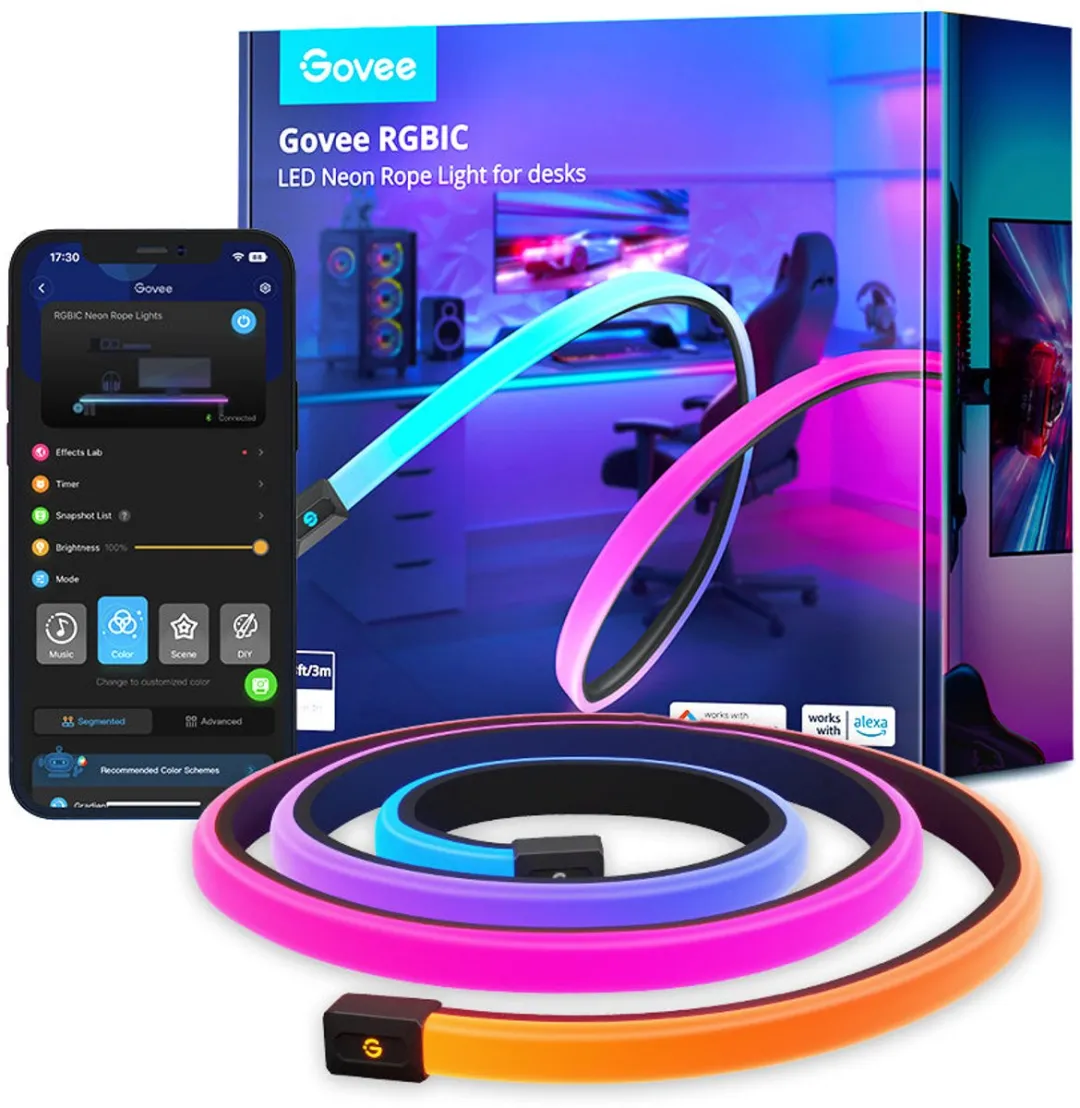 Govee Neon Rope Light RGBIC 3m - Wit