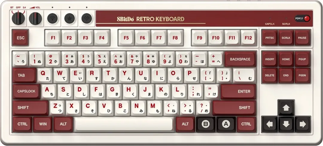 8Bitdo Retro Mechanical Wireless Keyboard-Fami Edition (PC) Nieuw