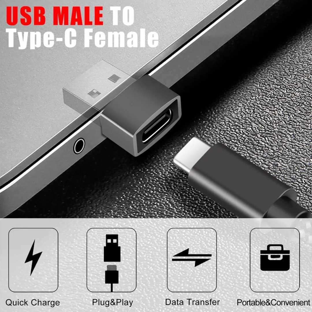 NÖRDIC C-OTG1 USB-C naar OTG Adapter - Grijs