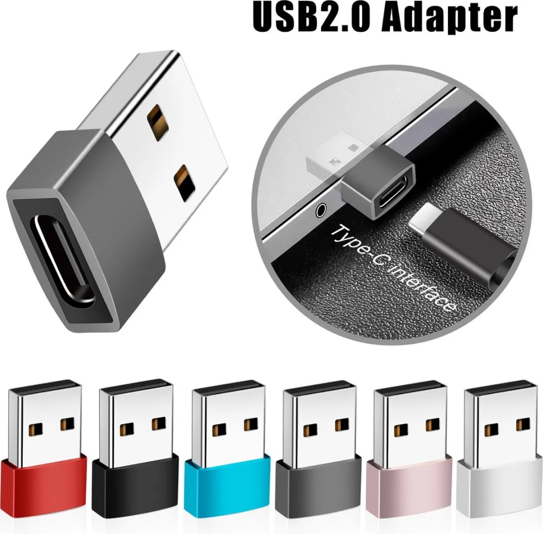 NÖRDIC C-OTG1 USB-C naar OTG Adapter - Grijs