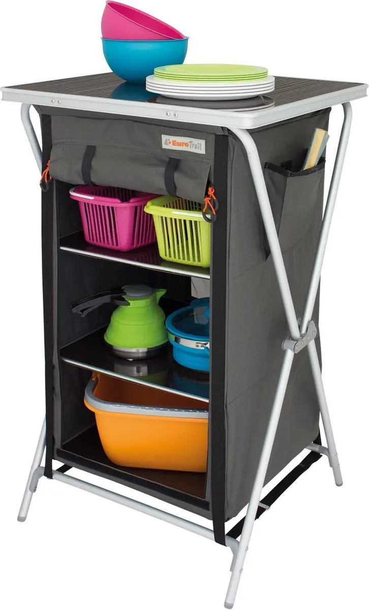 Eurotrail Campingkast Aubenas 98 X 60 Cm Aluminium/mdf Groen