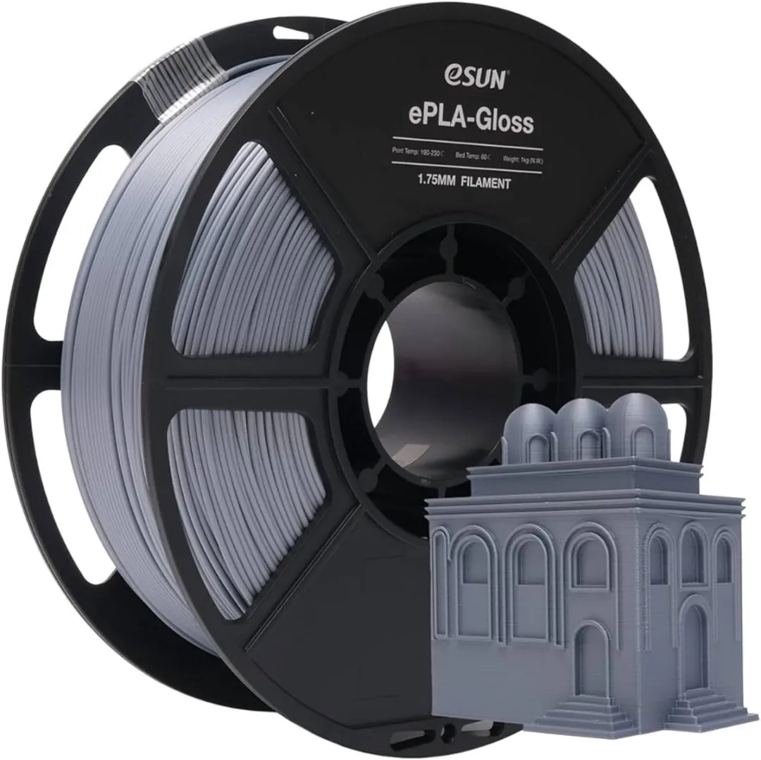 ESUN ePLA-Gloss Grijs 3D Printerfilament 1kg