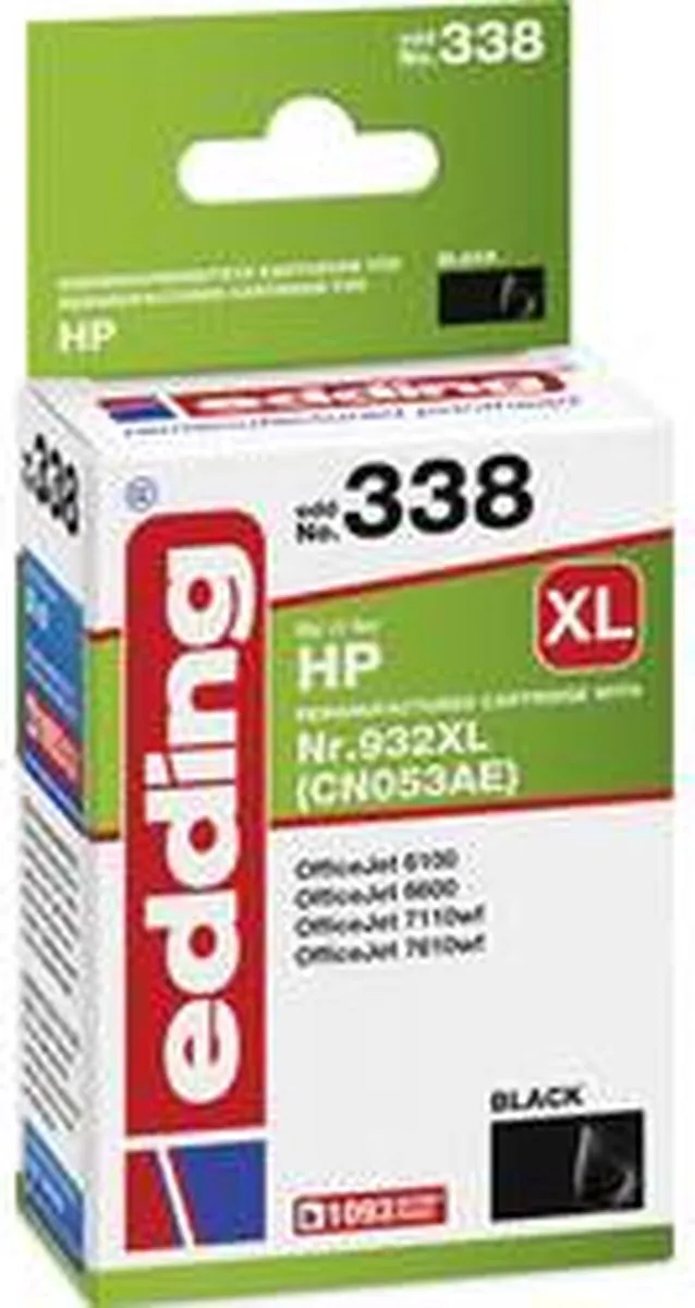 edding EDD-338 Inktcartridge Zwart - XL - afbeelding 3 van 3