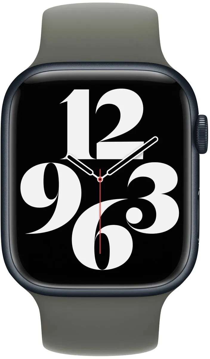 Apple Siliconen Solobandje Apple Watch - One Size - Olive
