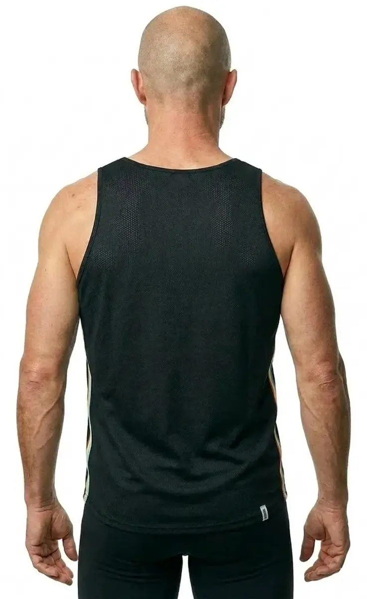 226ERS Side Slim Flag Mouwloos T-shirt - Zwart - afbeelding 4 van 6
