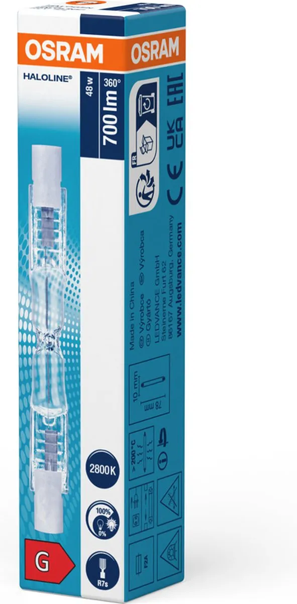 Osram Halogeen Staaflamp R7s 48W 2900K - 74,9mm