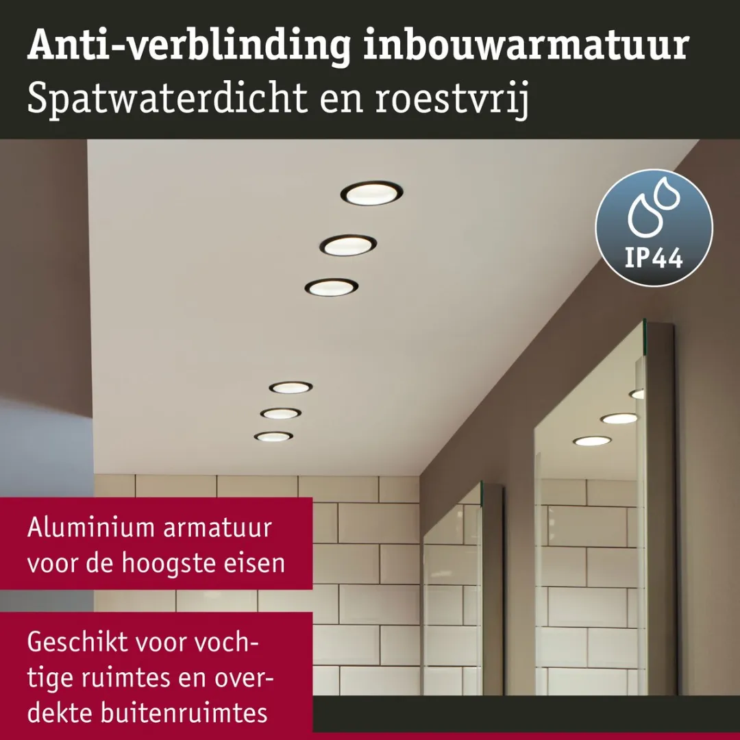 Paulmann LED-inbouwlamp 3-Step-Dim Coin Set 3x6W - 3x460lm 2700K - Wit/Goudmat