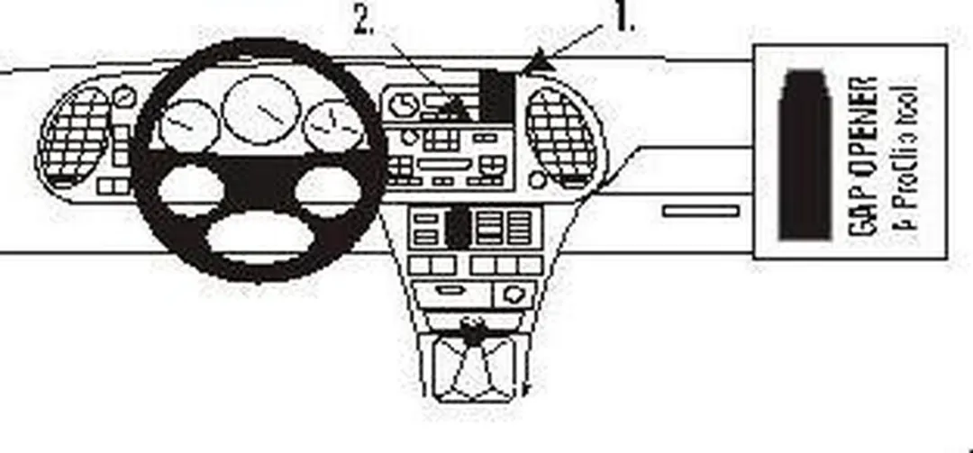 Brodit ProClip Center Mount Saab 9-3 1998-2002 - 852830 - Zwart