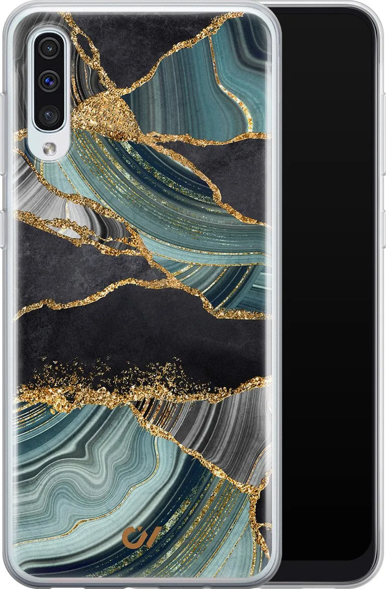 Casevibes Galaxy A50 Hoesje - Marble Jade Stone - Multi