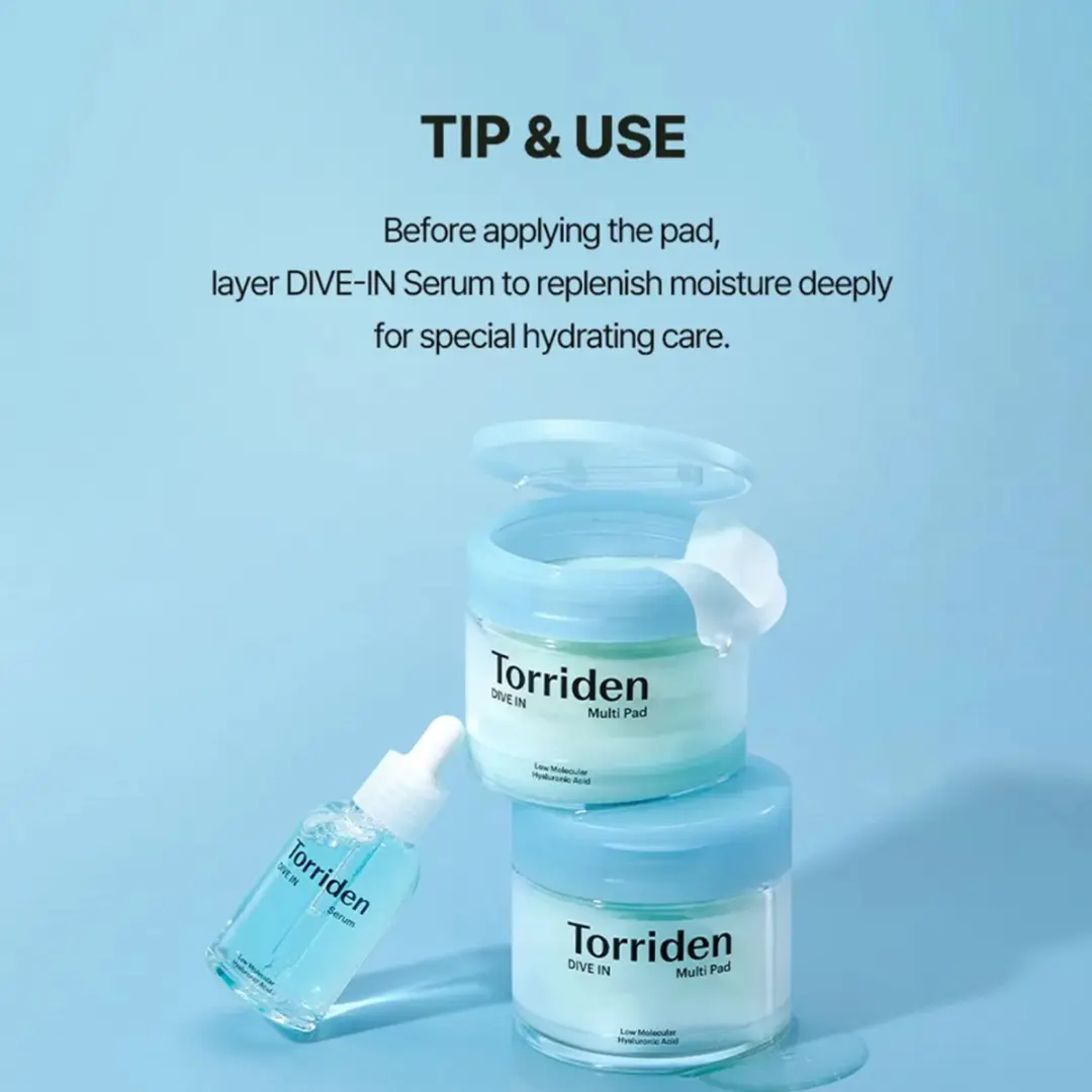 Torriden DIVE-IN Laagmoleculair Hyaluronzuur Multi Pads - 80 stuks - afbeelding 4 van 6