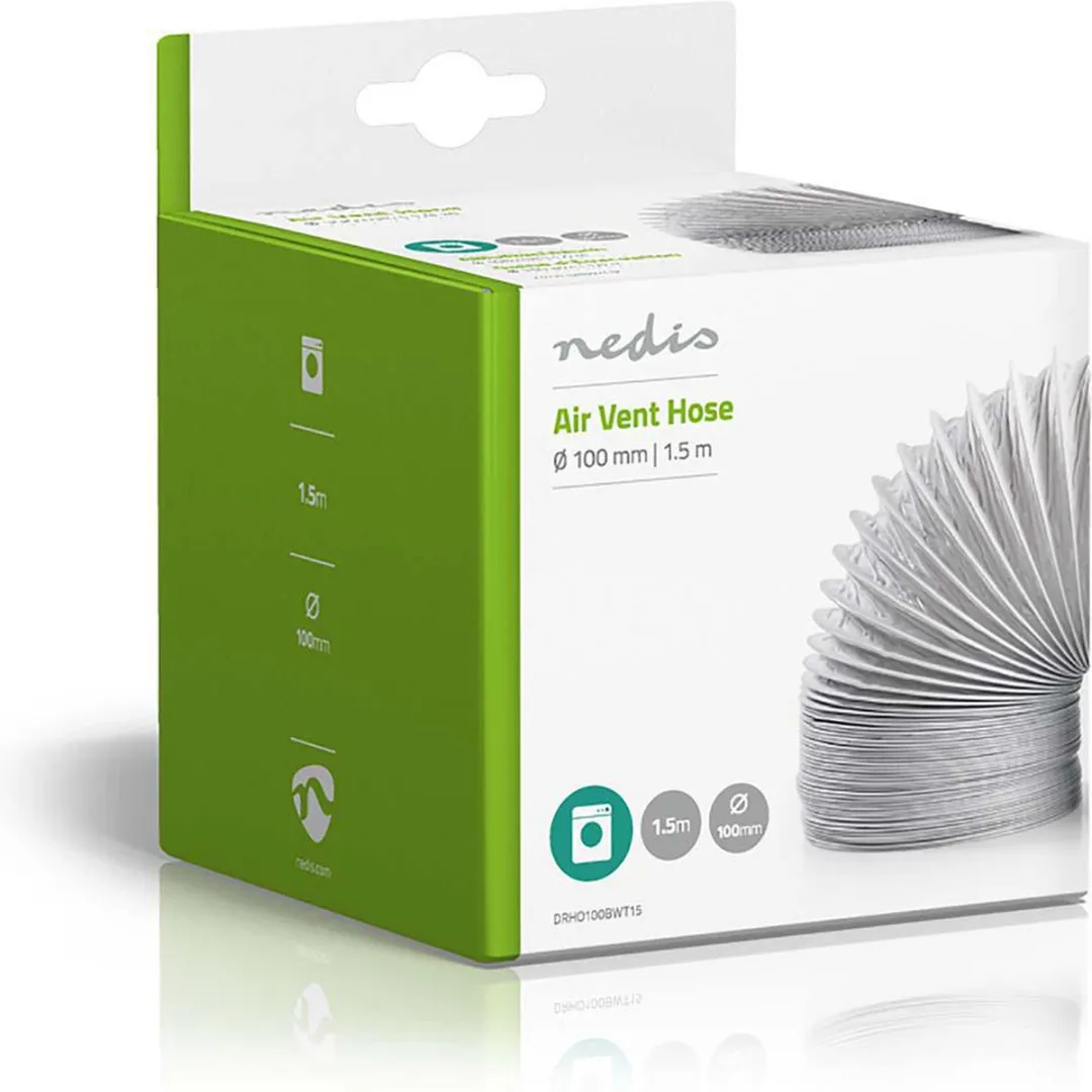 Nedis DRHO100BWT15 Luchtafvoerslang 100mm - 1.5m - Wit