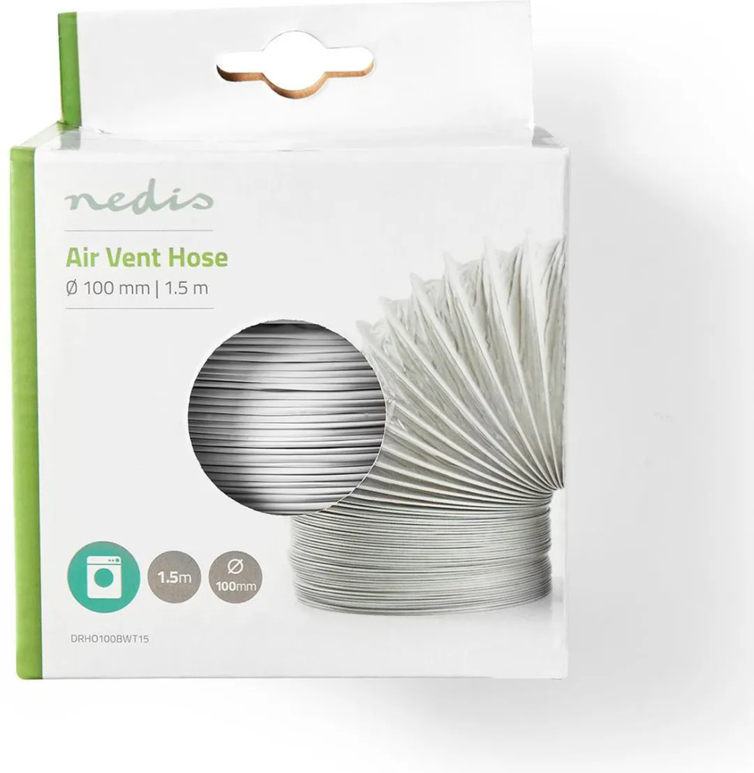 Nedis DRHO100BWT15 Luchtafvoerslang 100mm - 1.5m - Wit