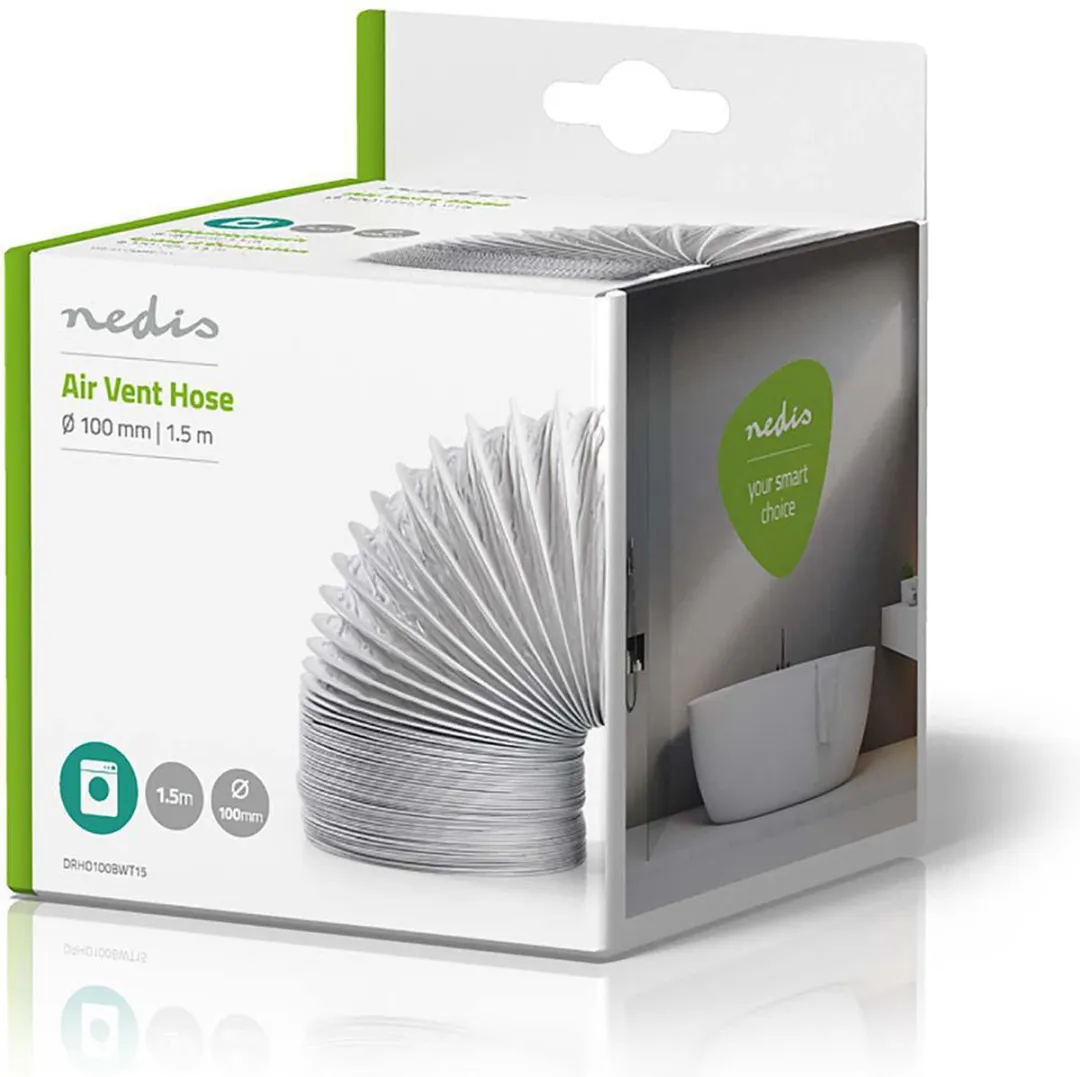 Nedis DRHO100BWT15 Luchtafvoerslang 100mm - 1.5m - Wit