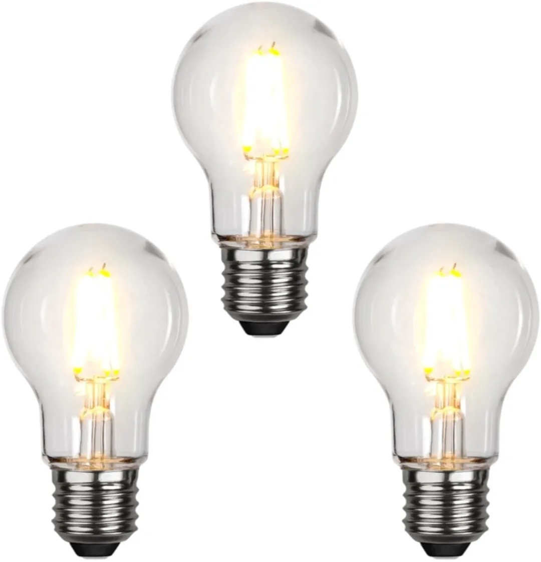 Star Trading Prikkabel E27 2.4W Extra Warm Wit - 3 Stuks