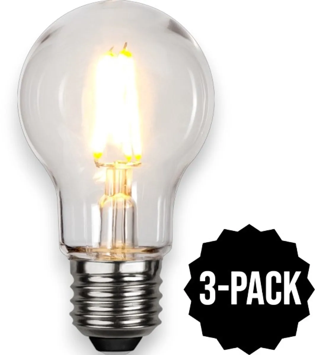 Star Trading Prikkabel E27 2.4W Extra Warm Wit - 3 Stuks