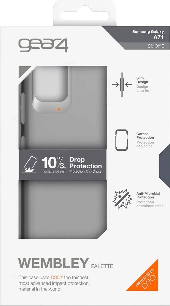 Gear4 Wembley Serie Hoesje Samsung Galaxy A71 - Smokey - 702005179