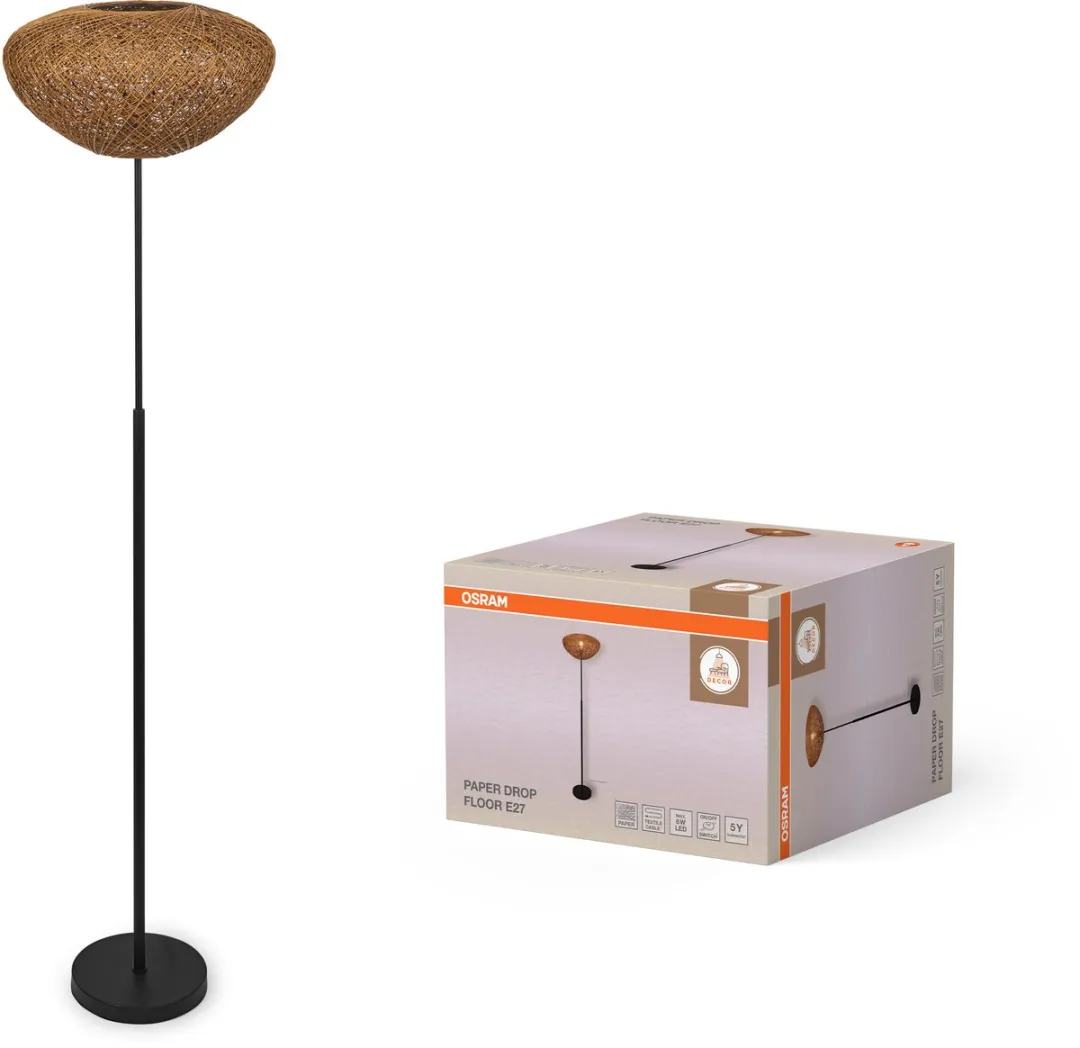 Osram Decor Paper Drop Floor Vloerlamp E27 - Beige