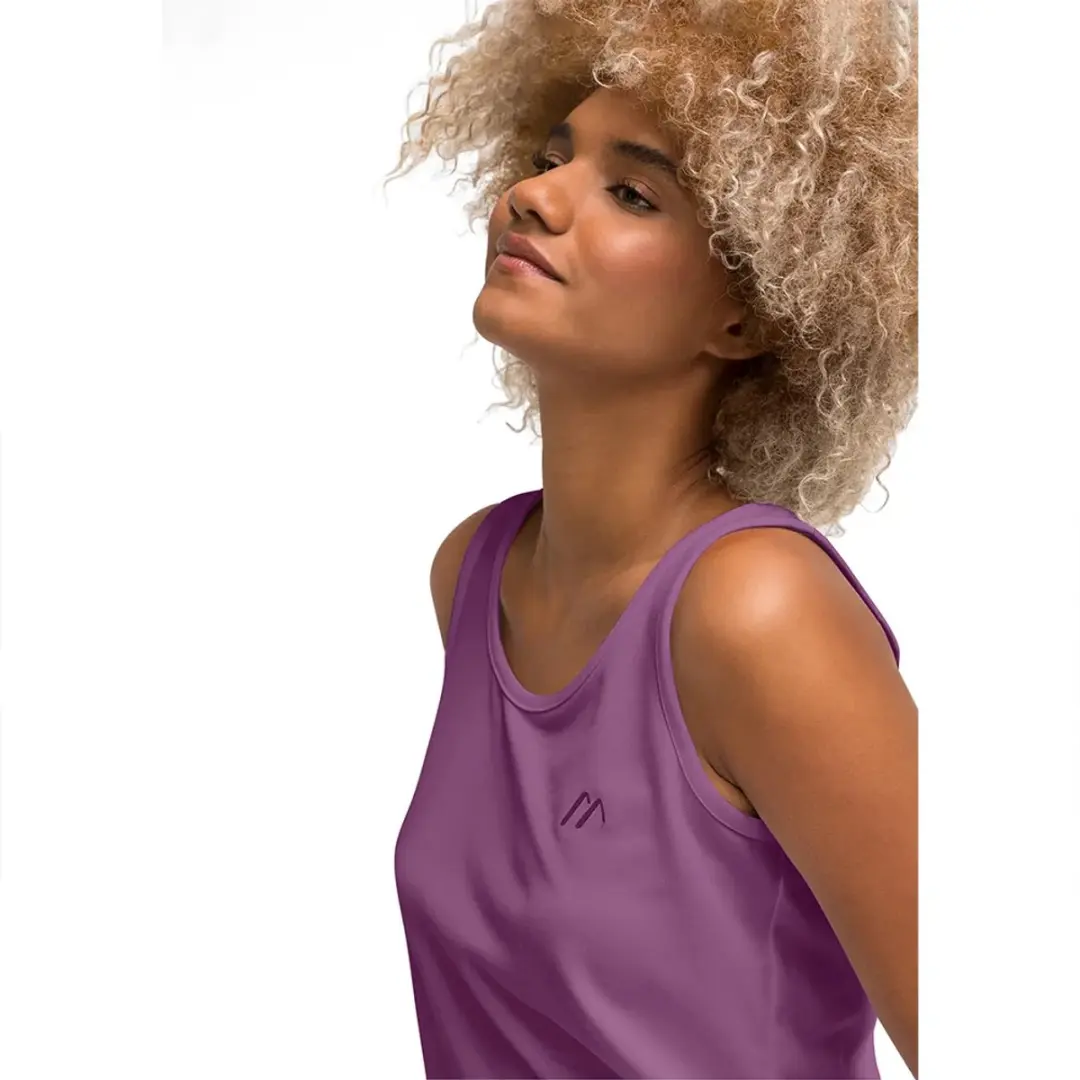 Maier Sports Petra Mouwloos T-shirt - Paars - 42 - afbeelding 3 van 3