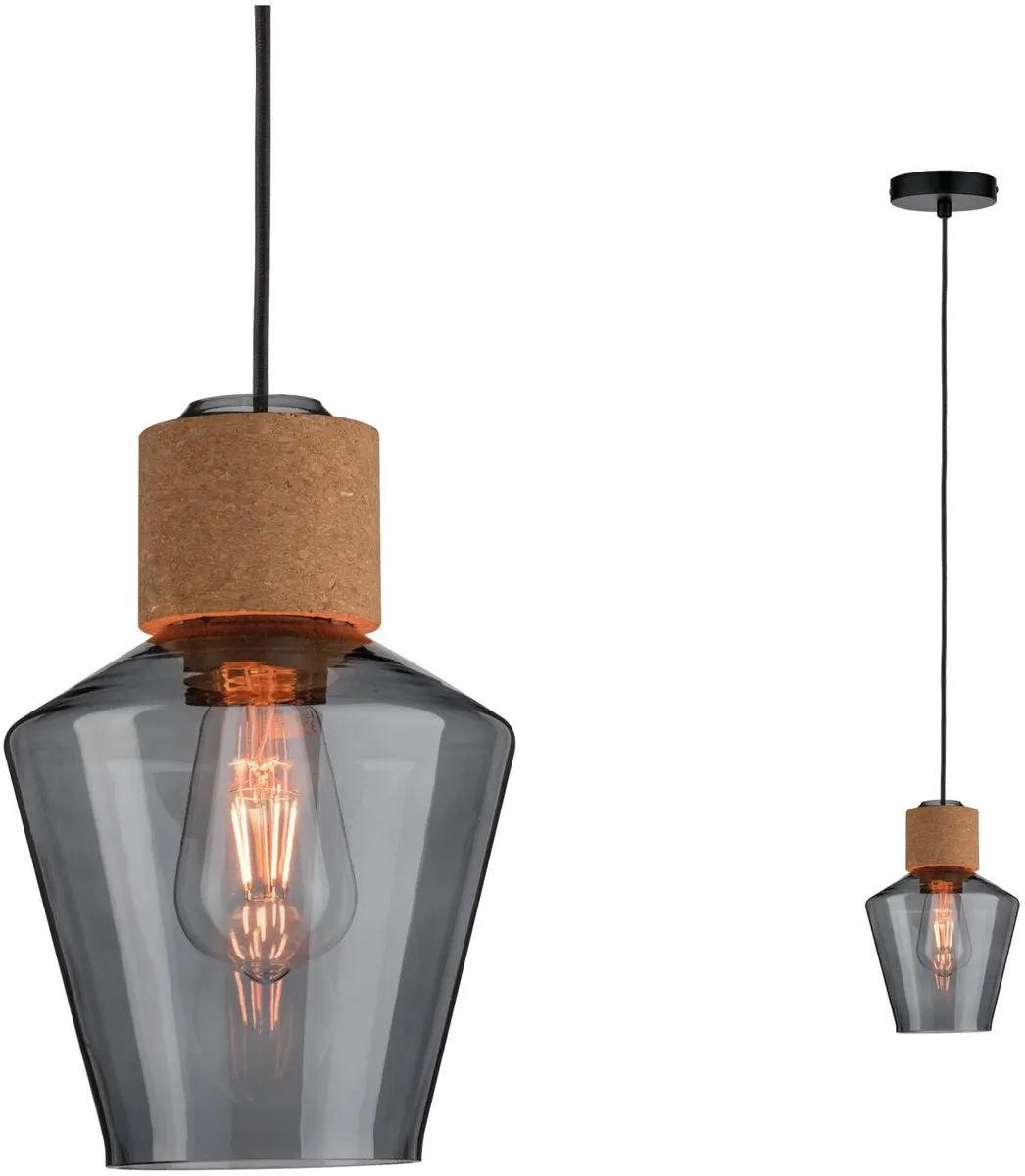 Paulmann Neordic Hanglamp Edla E27 20W Rookglas