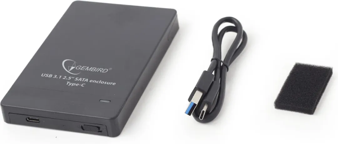 Gembird EE2-U31S-2 Externe HDD Behuizing USB 3.1 - Zwart - afbeelding 6 van 6