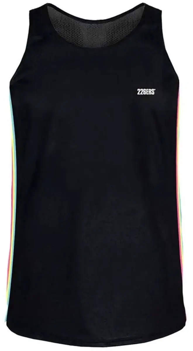 226ERS Side Slim Flag Mouwloos T-shirt - Zwart - afbeelding 6 van 6