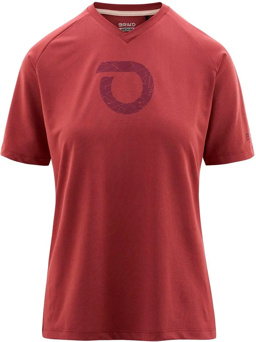 Briko Adventure Graphic T-shirt Met Korte Mouwen Rood S Vrouw